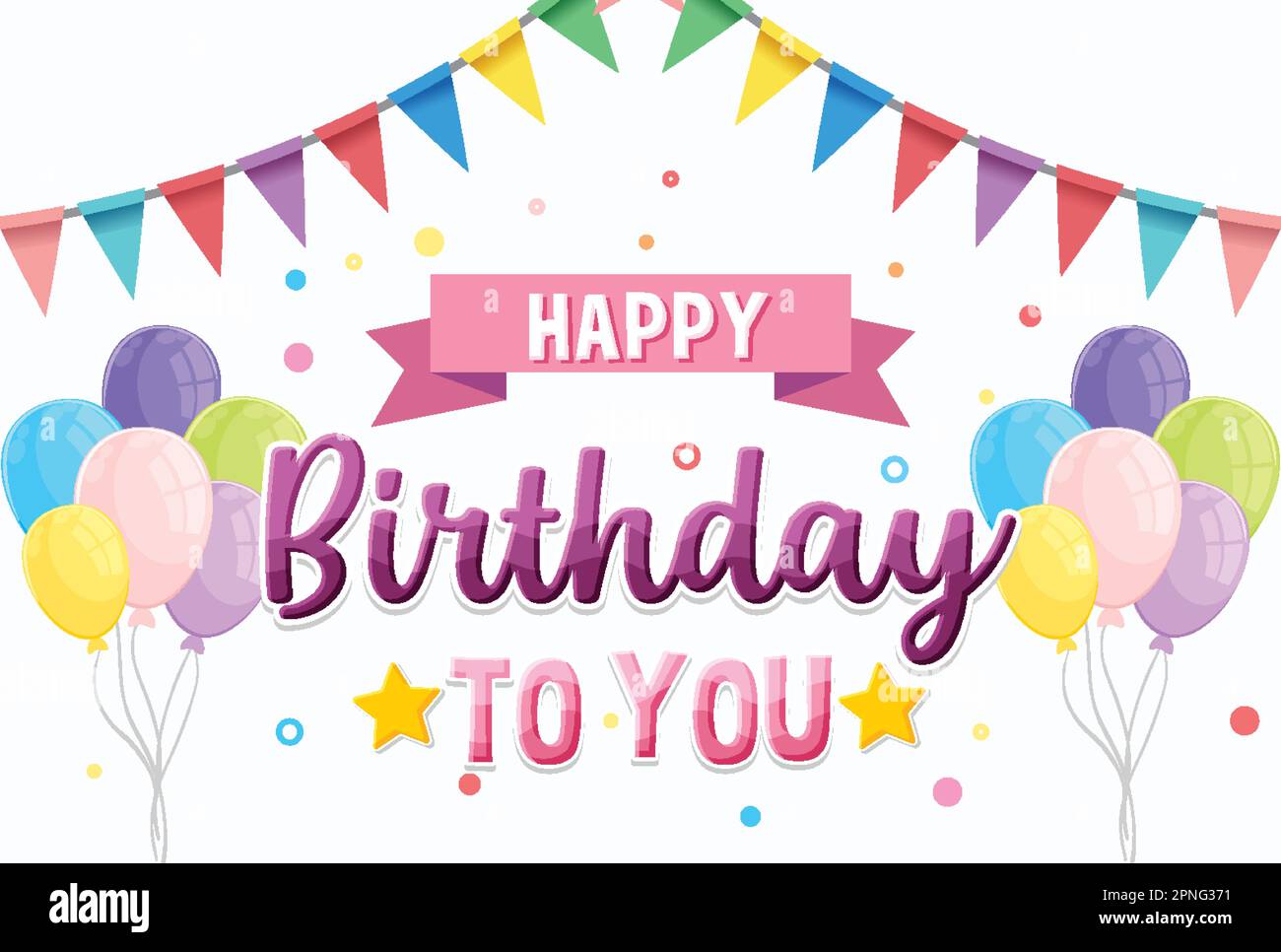 Happy Birthday message for banner or poster design illustration Stock ...