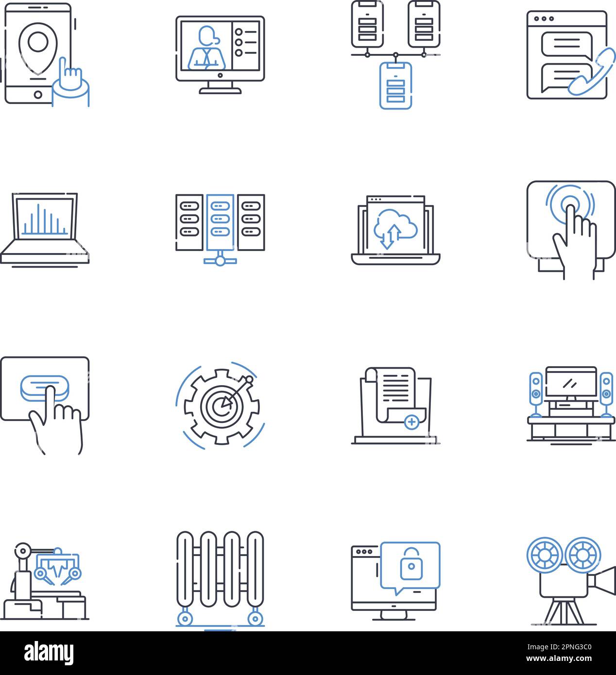 Enhancements line icons collection. Amplify, Boost, Fine-tune, Upgrade ...
