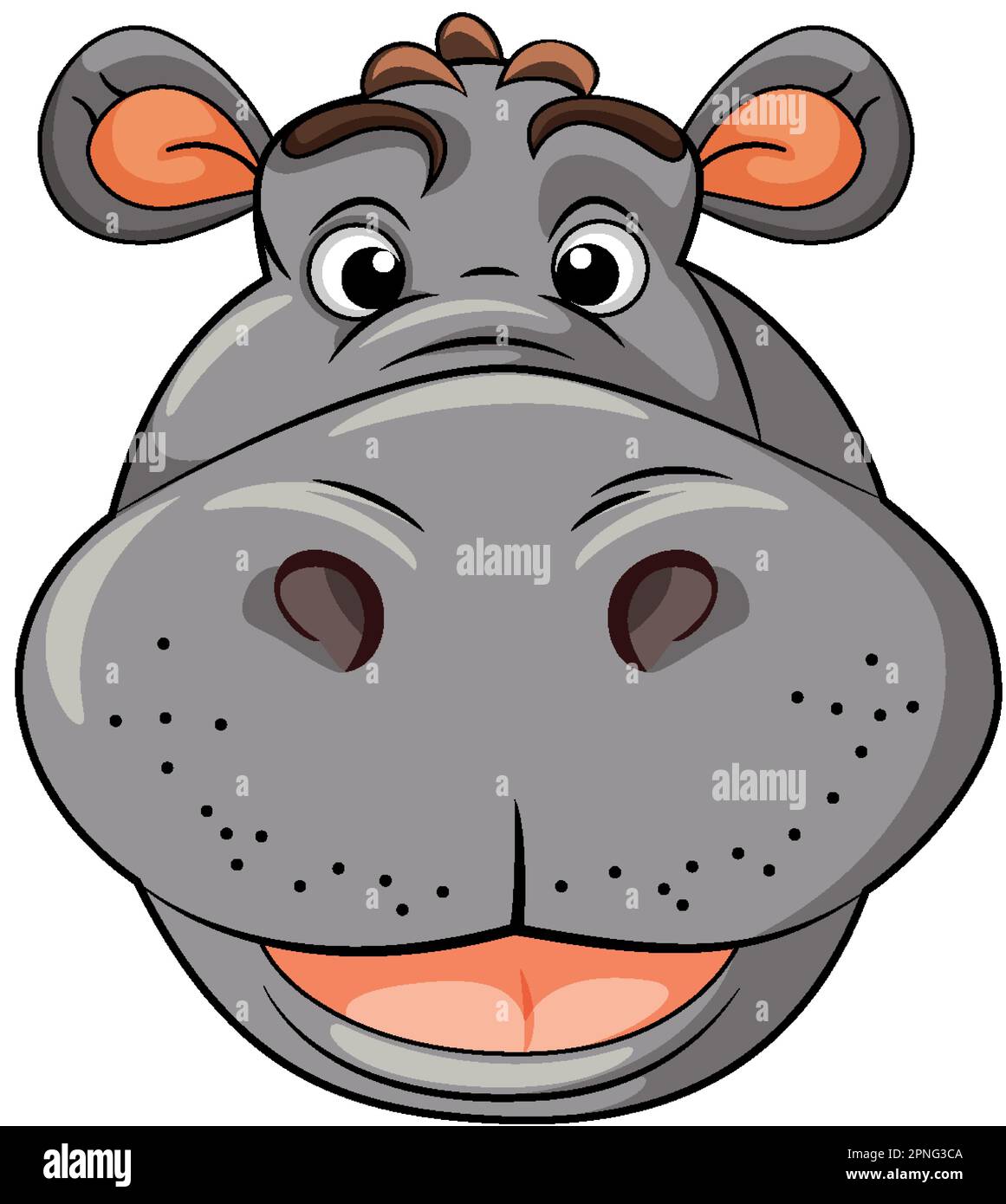 Hippopotamus Face In Cartoon Style illustration Stock Vector Image & Art Alamy