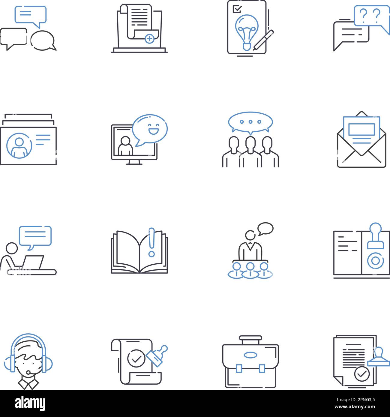 Proprietary processes line icons collection. patents, secrecy ...