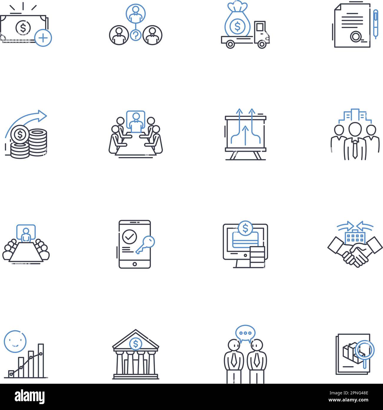 Online bank line icons collection. Digital, Fintech, Virtual, Secure