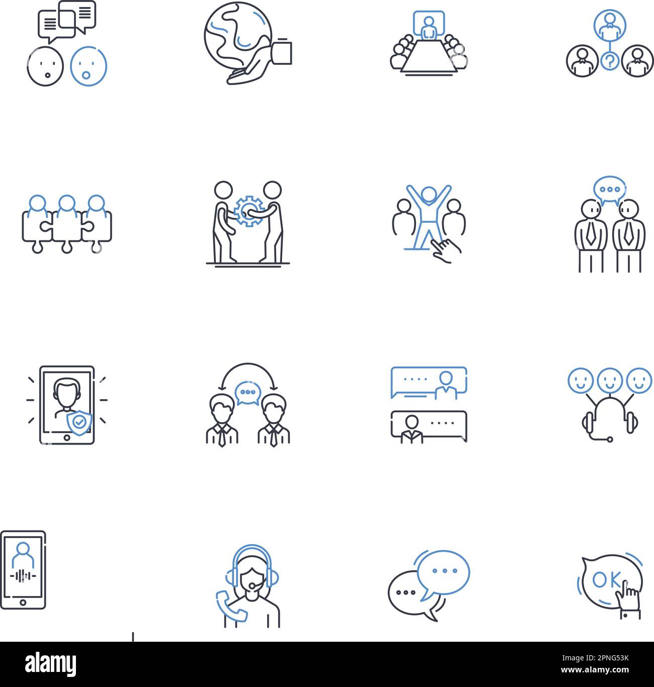 Account satisfaction line icons collection. Fulfillment, Gratification ...