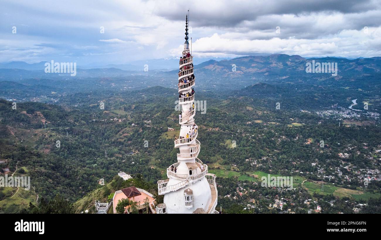 Aerial view of Ambuluwawa Tower in central Sri Lanka Stock Photo Alamy
