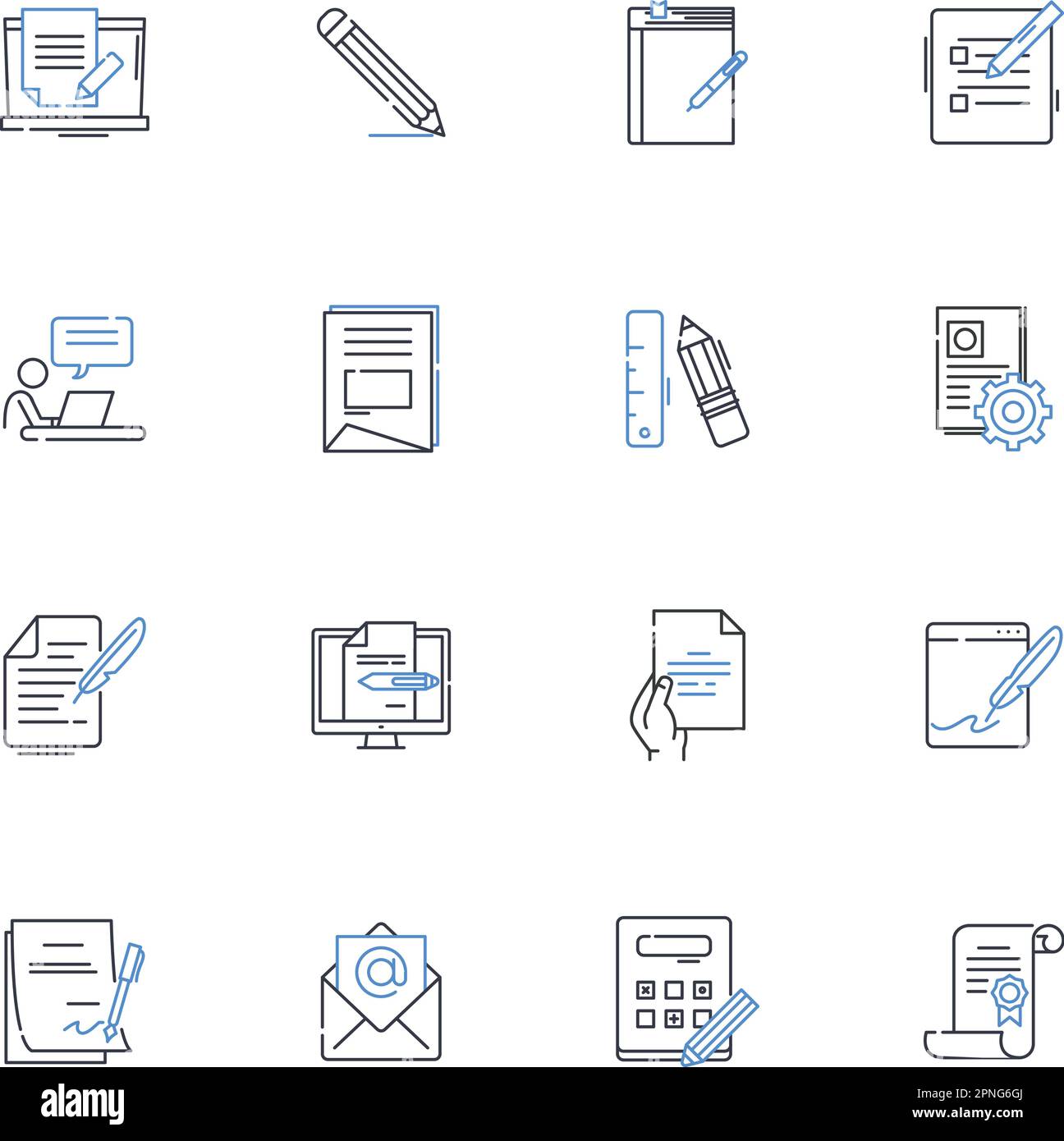 Restructuring line icons collection. Transformation, Reorganization ...