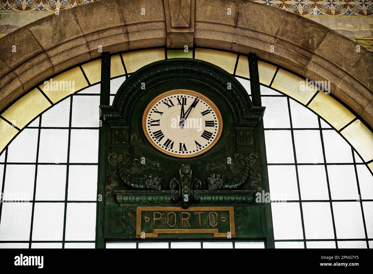 Detail, Estacao de Sao Bento railway station, Porto, Northern Portugal, Portugal Stock Photo
