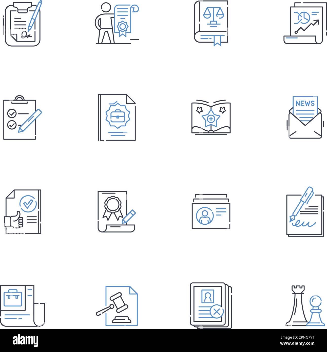 Covenant line icons collection. Agreement, Promise, Contract, Pact, Vow, Bond, Relationship vector and linear illustration. Treaty,Commitment,Oath Stock Vector