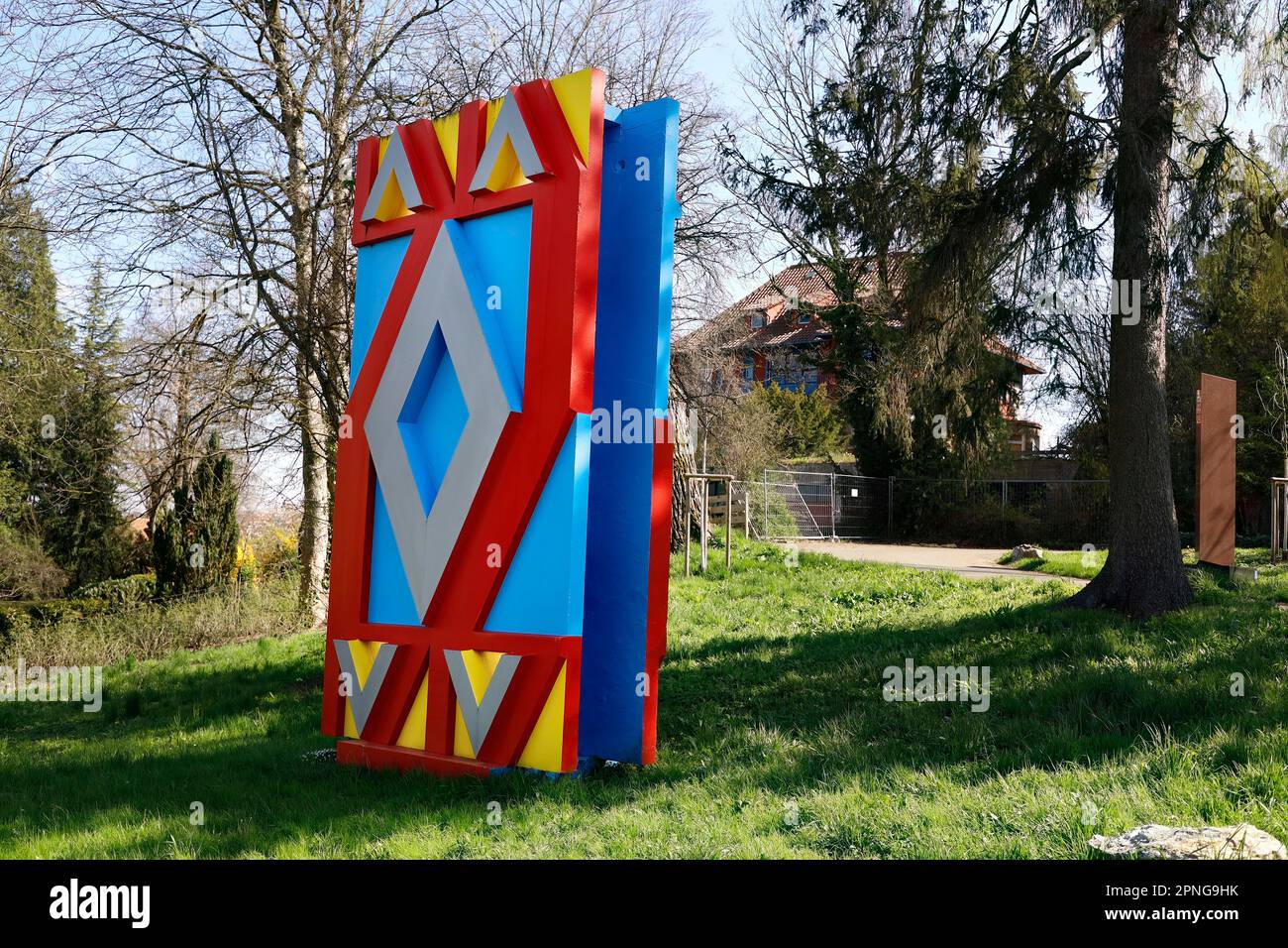 Stuttgart artist Otto Herbert Hajek, large sculpture Stuttgart, Baden