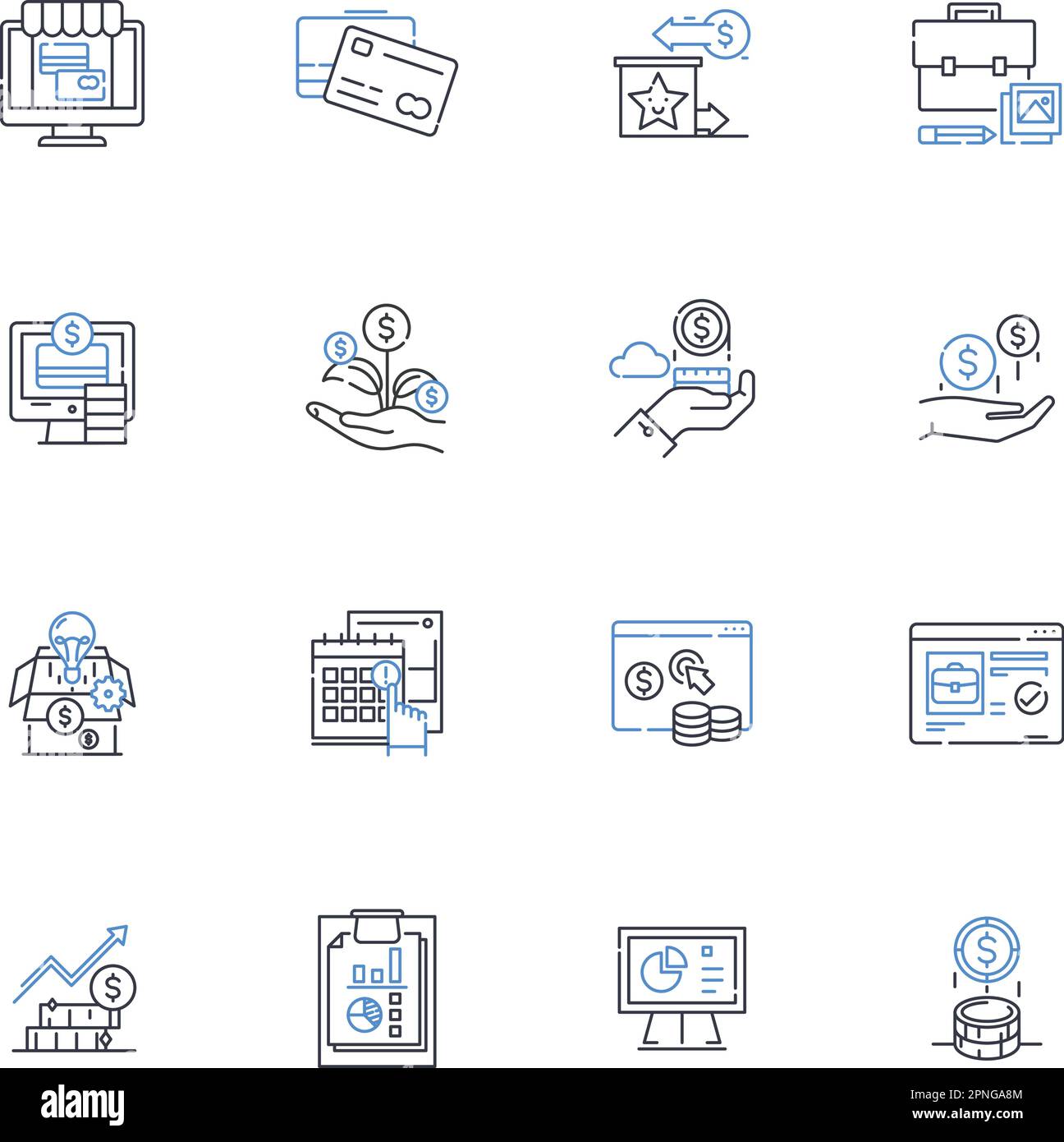 Profitability line icons collection. Revenue, Margin, Efficiency ...