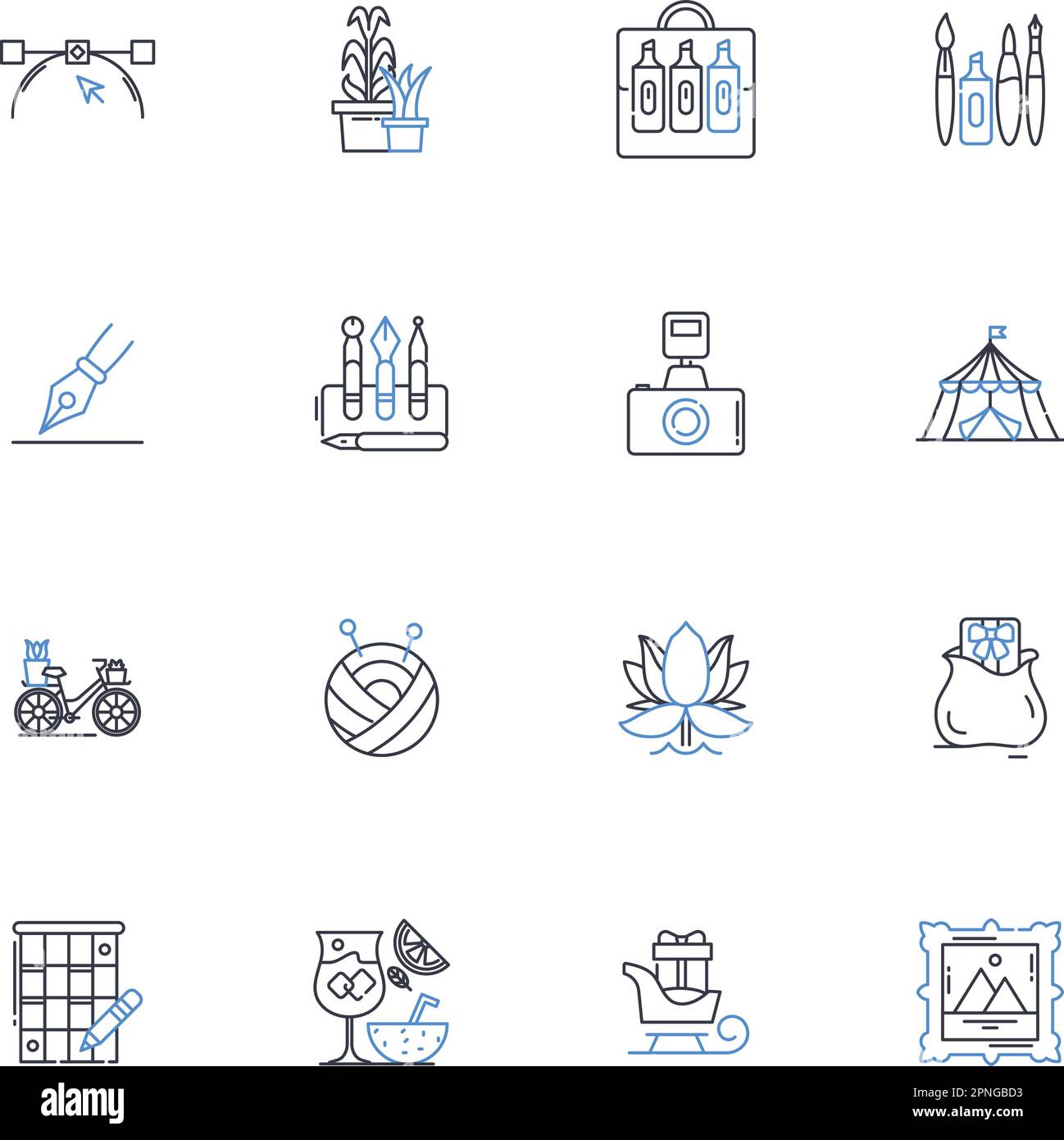 Trailblazing line icons collection. Pier, Innovative, Progressive 
