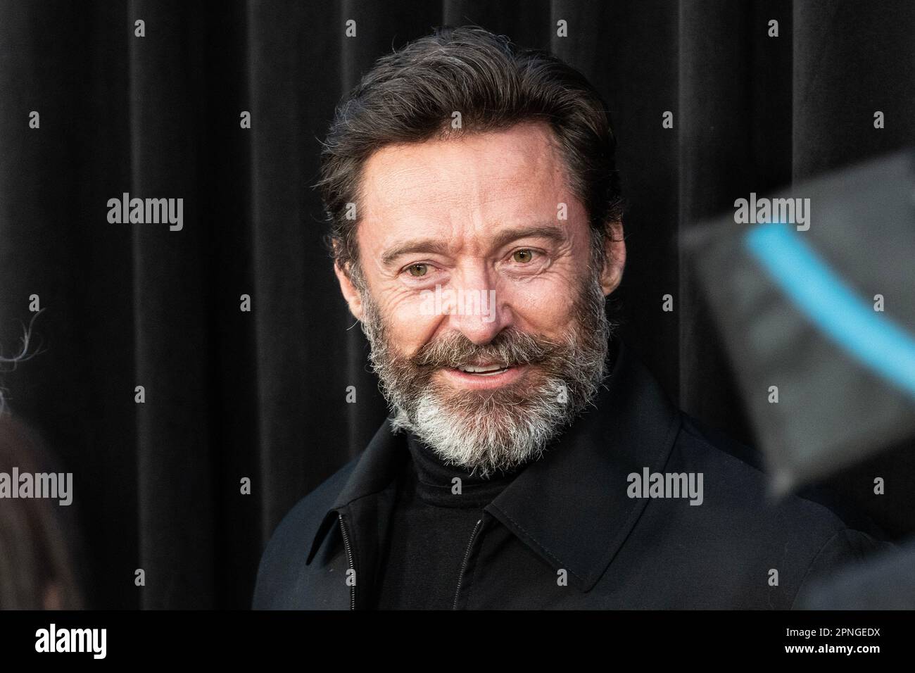 New York, USA. 18th Apr, 2023. Hugh Jackman attends Apple TV  Original Films 'Ghosted' premiere at AMC Lincoln Square in New York on April 18, 2023. (Photo by Lev Radin/Sipa USA) Credit: Sipa USA/Alamy Live News Stock Photo