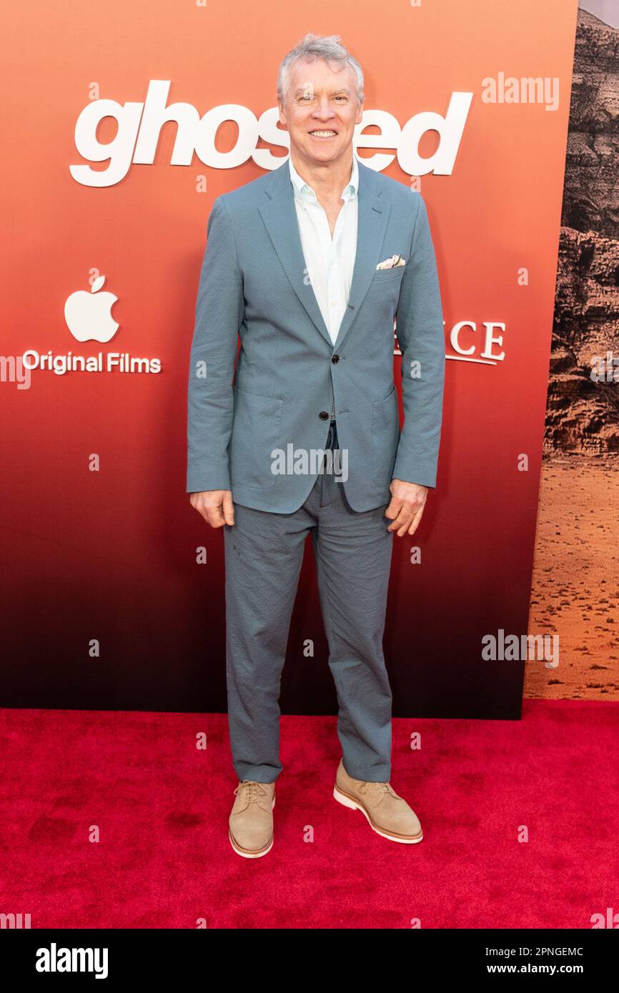 Tate Donovan attends Apple TV+ Original Films 'Ghosted' premiere at AMC Lincoln Square in New York on April 18, 2023 Stock Photo