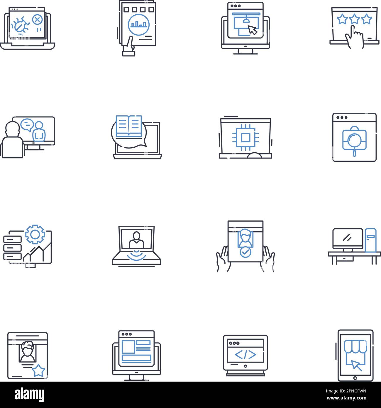 Organizational tool line icons collection Calendar Planner Agenda Organizational tool line icons collection Calendar Planner Agenda