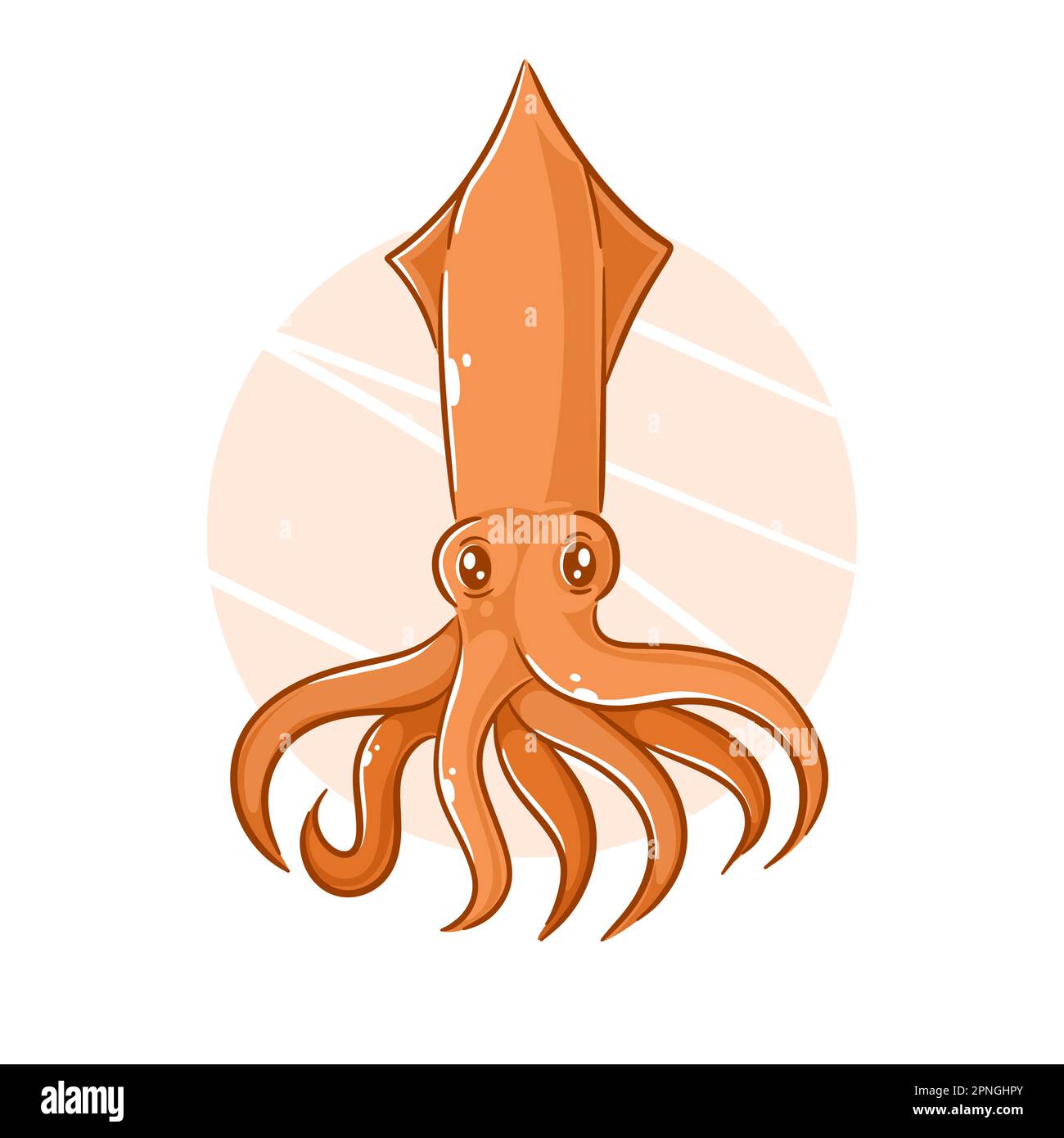 Hand drawn squid cartoon clipart Stock Vector Image & Art - Alamy