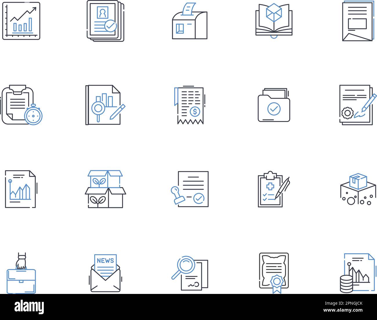 Inventories and documentation line icons collection. Tracking ...