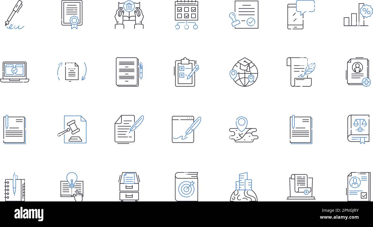 Didactic equipment line icons collection. Interactive, Educational
