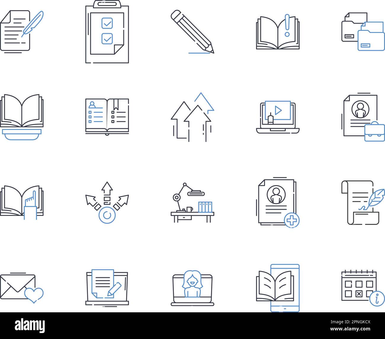 Market strategy line icons collection. Targeting, Positioning, Differentiation, Branding, Segmentation, Advertising, Promotion vector and linear Stock Vector