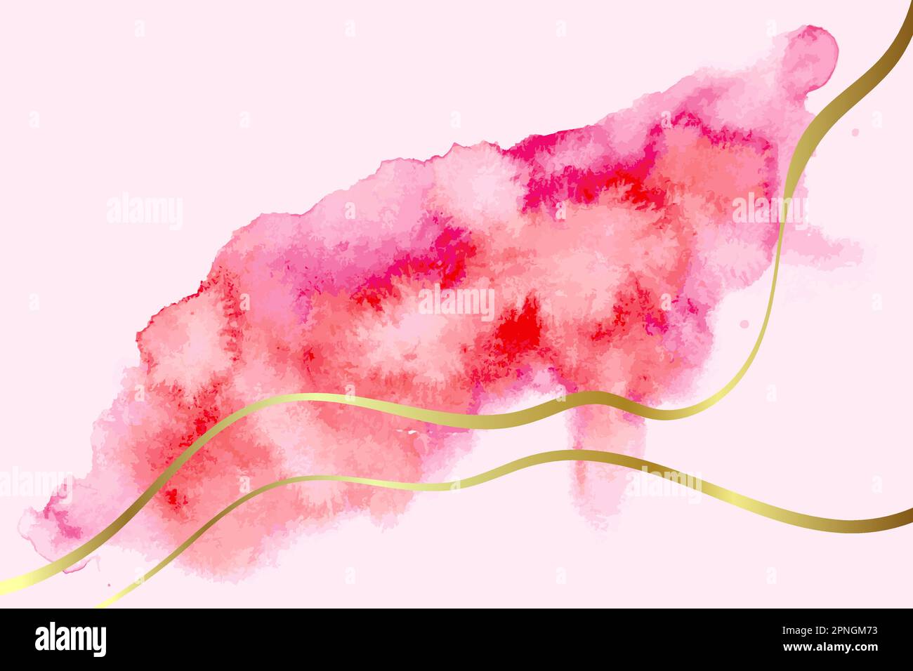 Light Pink and Gold Watercolor Artwork Template Stock Vector Image & Art Alamy