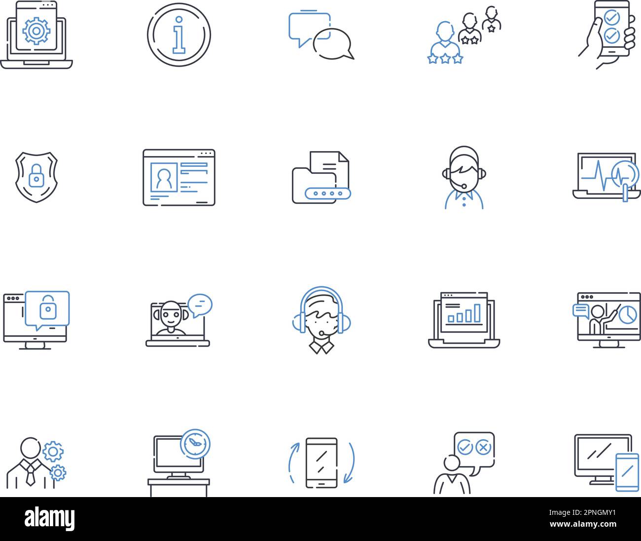 Budget Account line icons collection. Savings, Frugality, Financial, Planning, My, Account, Budget vector and linear illustration. Management,Expenses Stock Vector