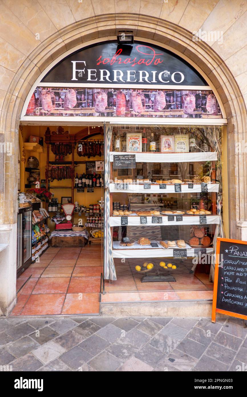 Palma, Mallorca, Spain - 30, March, 2023. Best Tradicional Bakery shop Fornet de la Soca in historic centre, Palma de Majorca, Spain Stock Photo