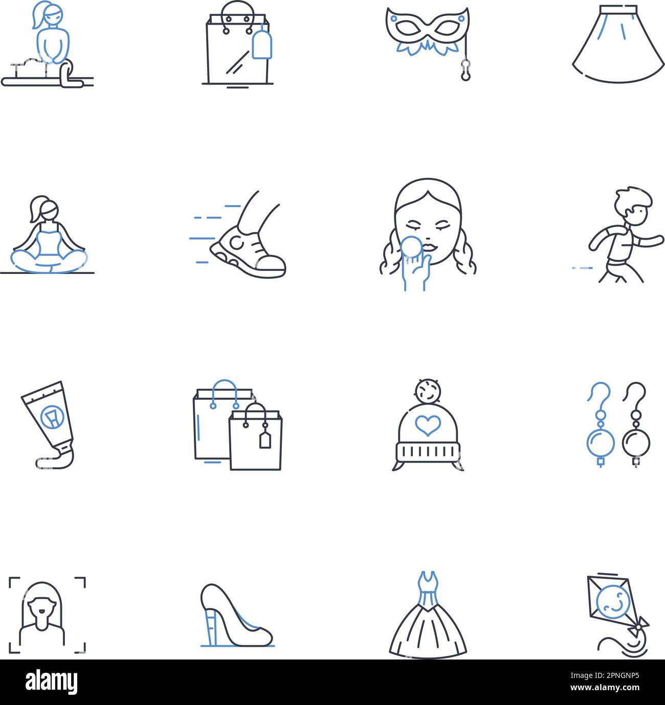 Relaxing massage line icons collection. Serenity, Bliss, Tranquility