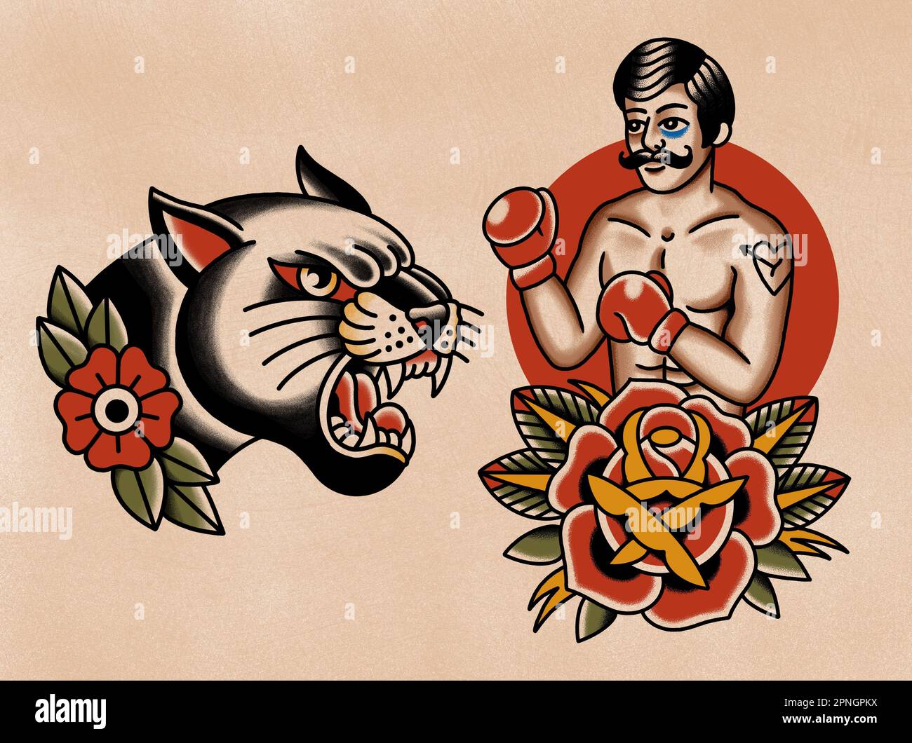 neo traditional panther tattoo – All Things Tattoo