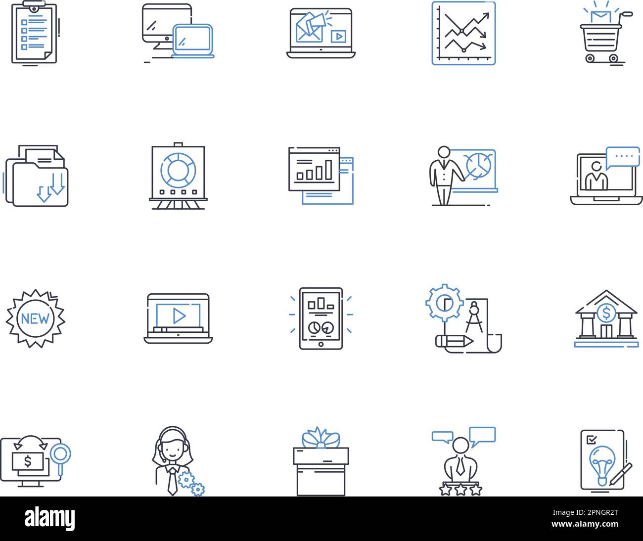 Inventory control line icons collection. Tracking, Management ...