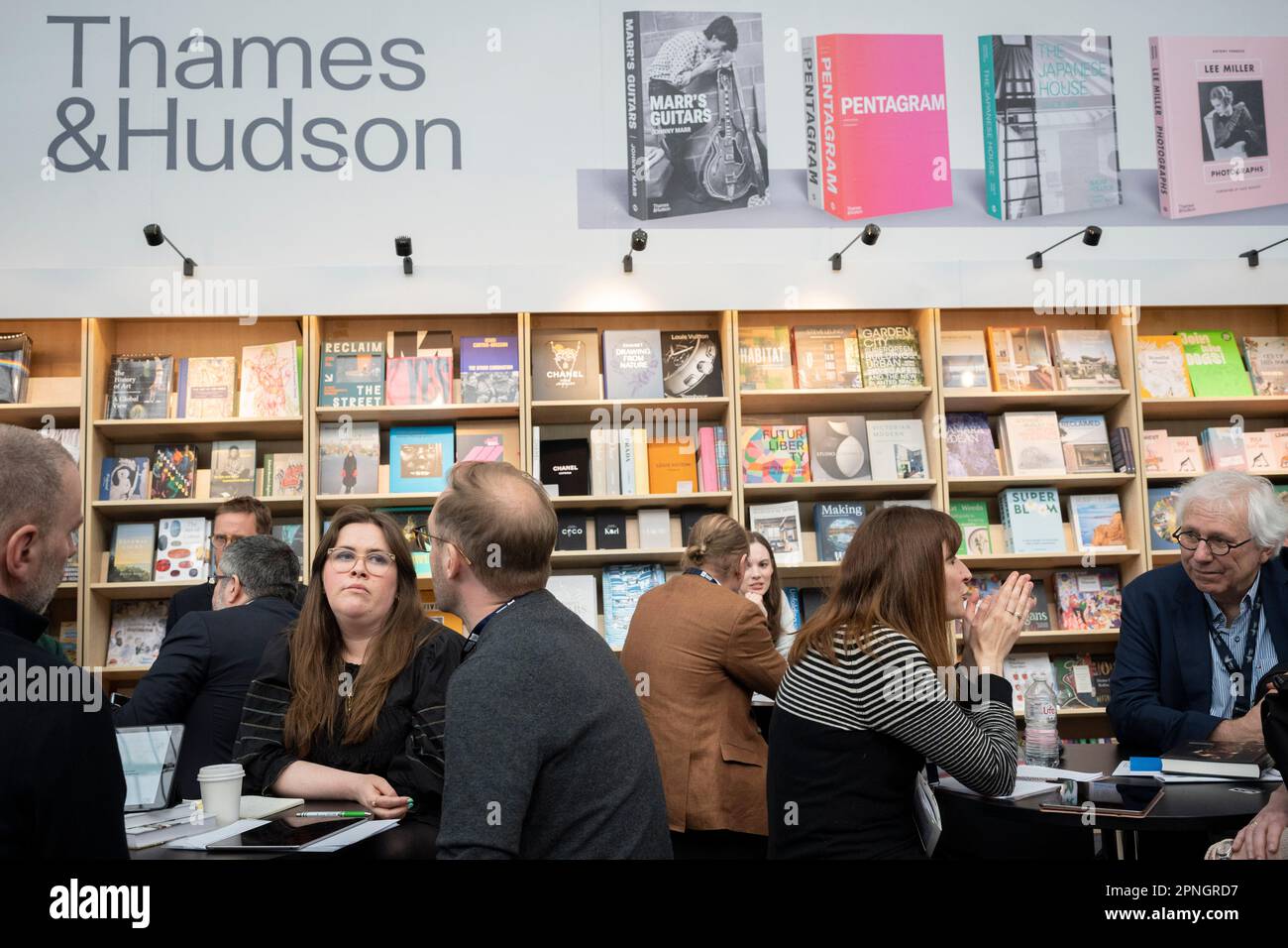 The Thames & Hudson stand during the first day of the London Book Fair
