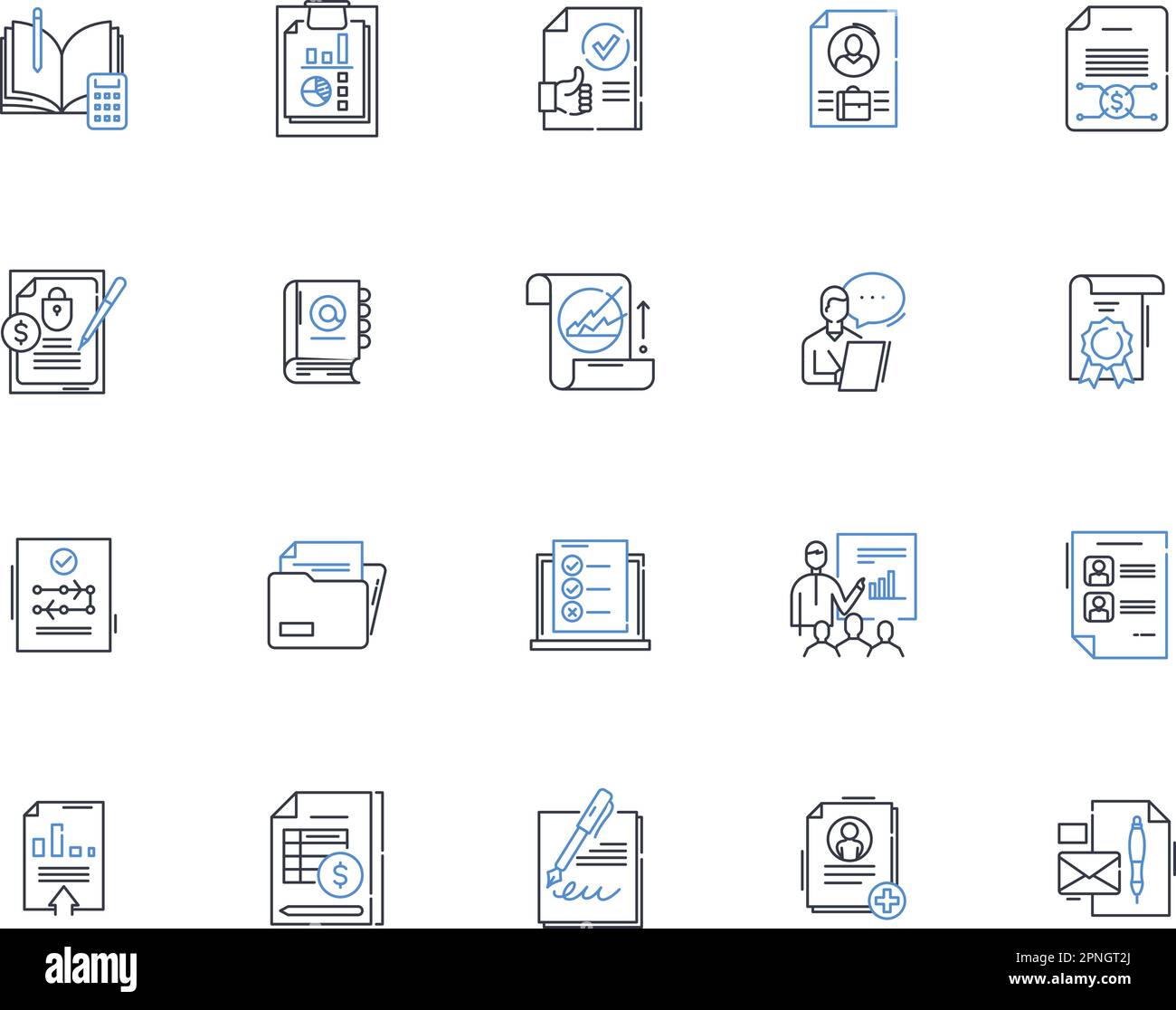 Statements line icons collection. Assertion, Claim, Declaration, Pronouncement, Proclamation, Affirmation, Confirmation vector and linear illustration Stock Vector