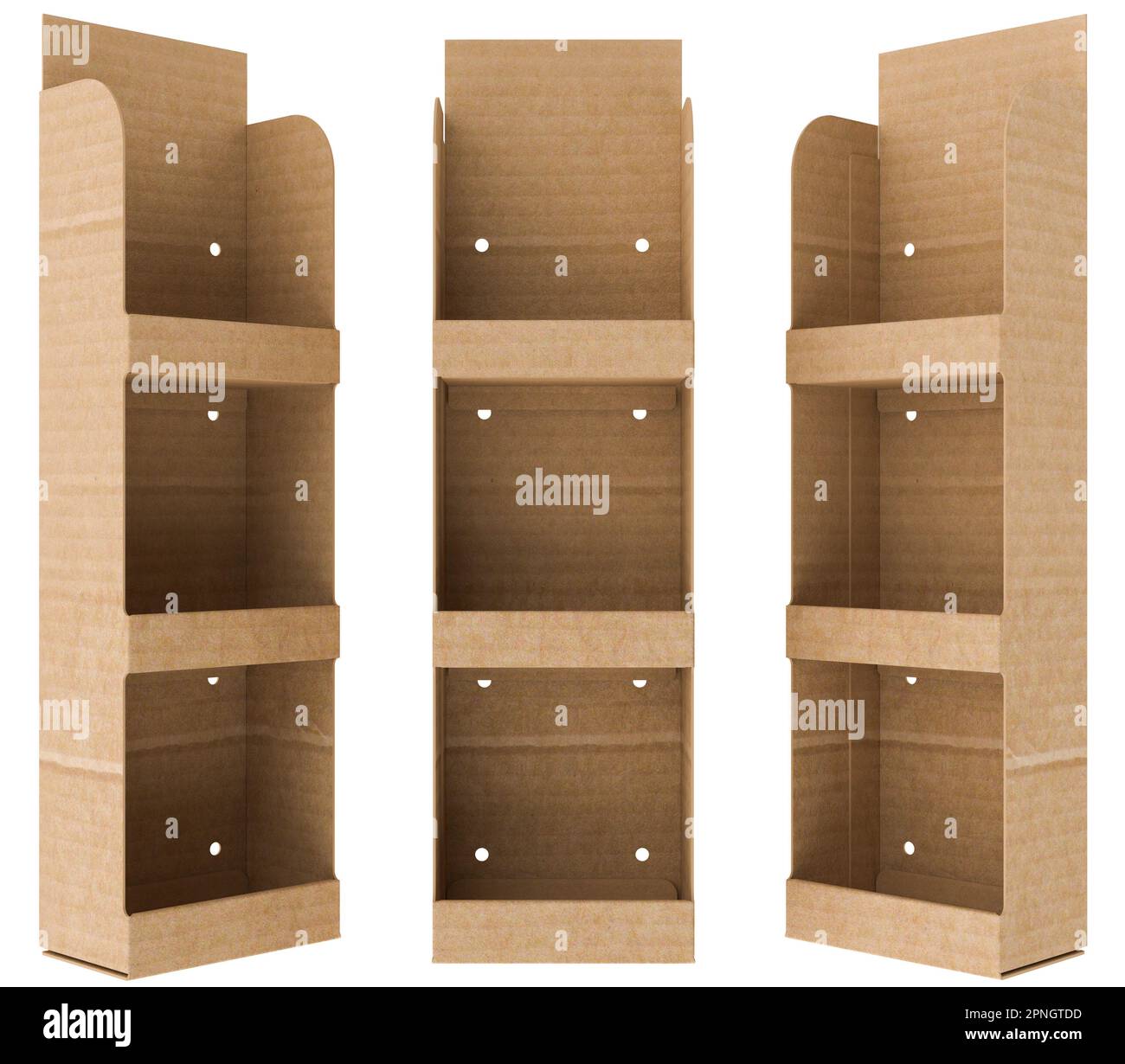 3D rendering High resolution image pos floor display box template