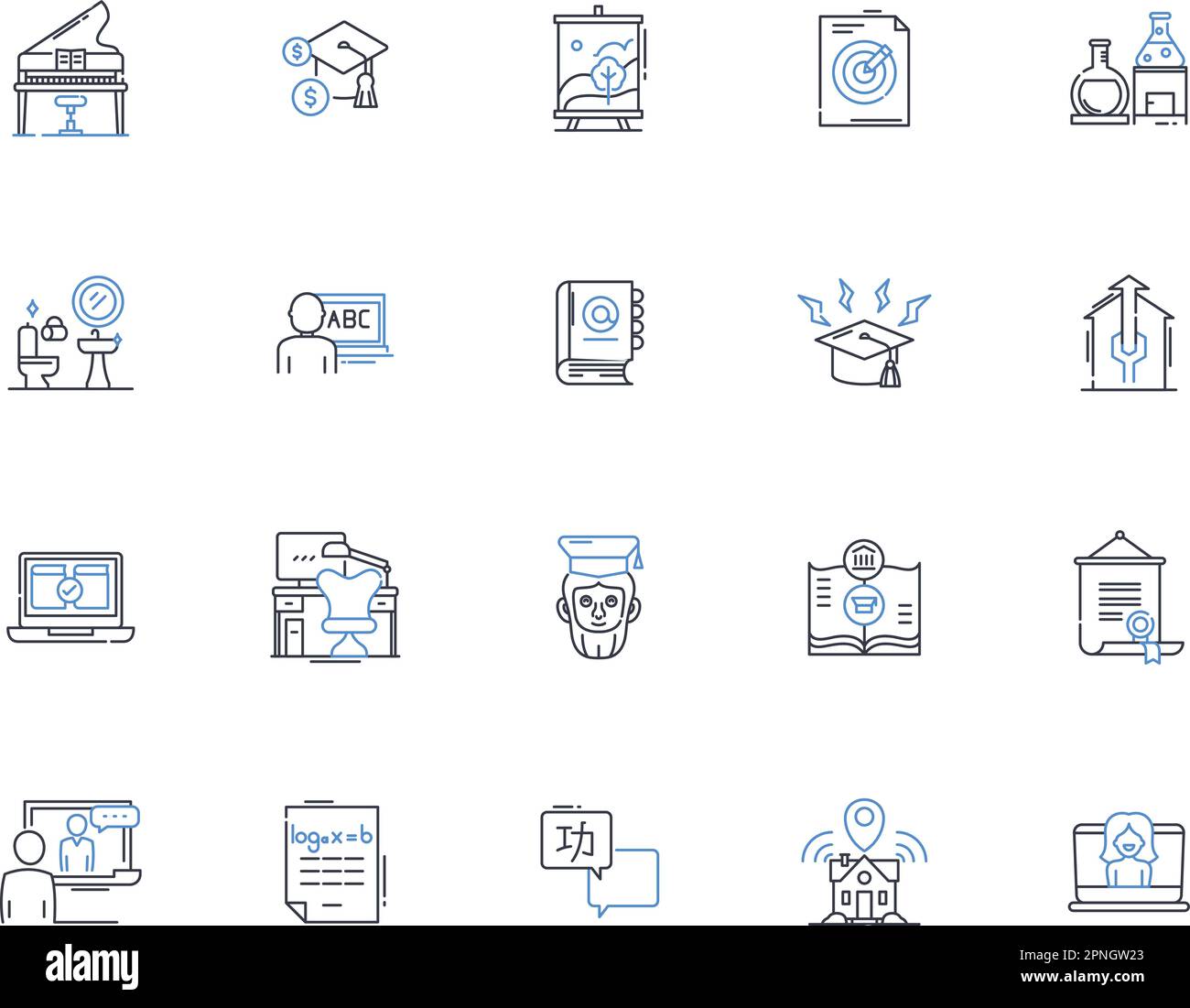 Home decor line icons collection. Chic, Cozy, Contemporary, Rustic ...