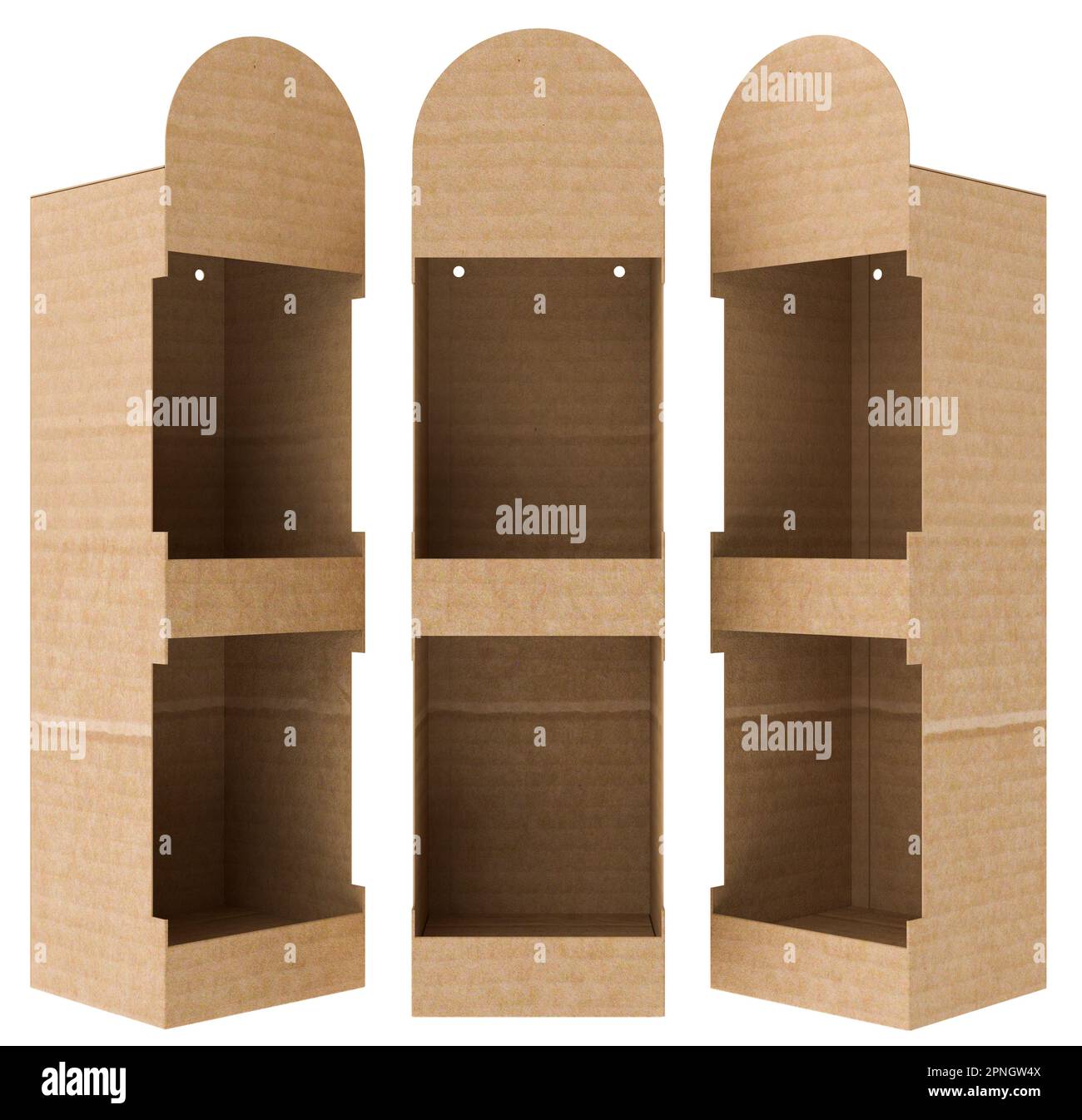 3D rendering High resolution image pos floor display box template