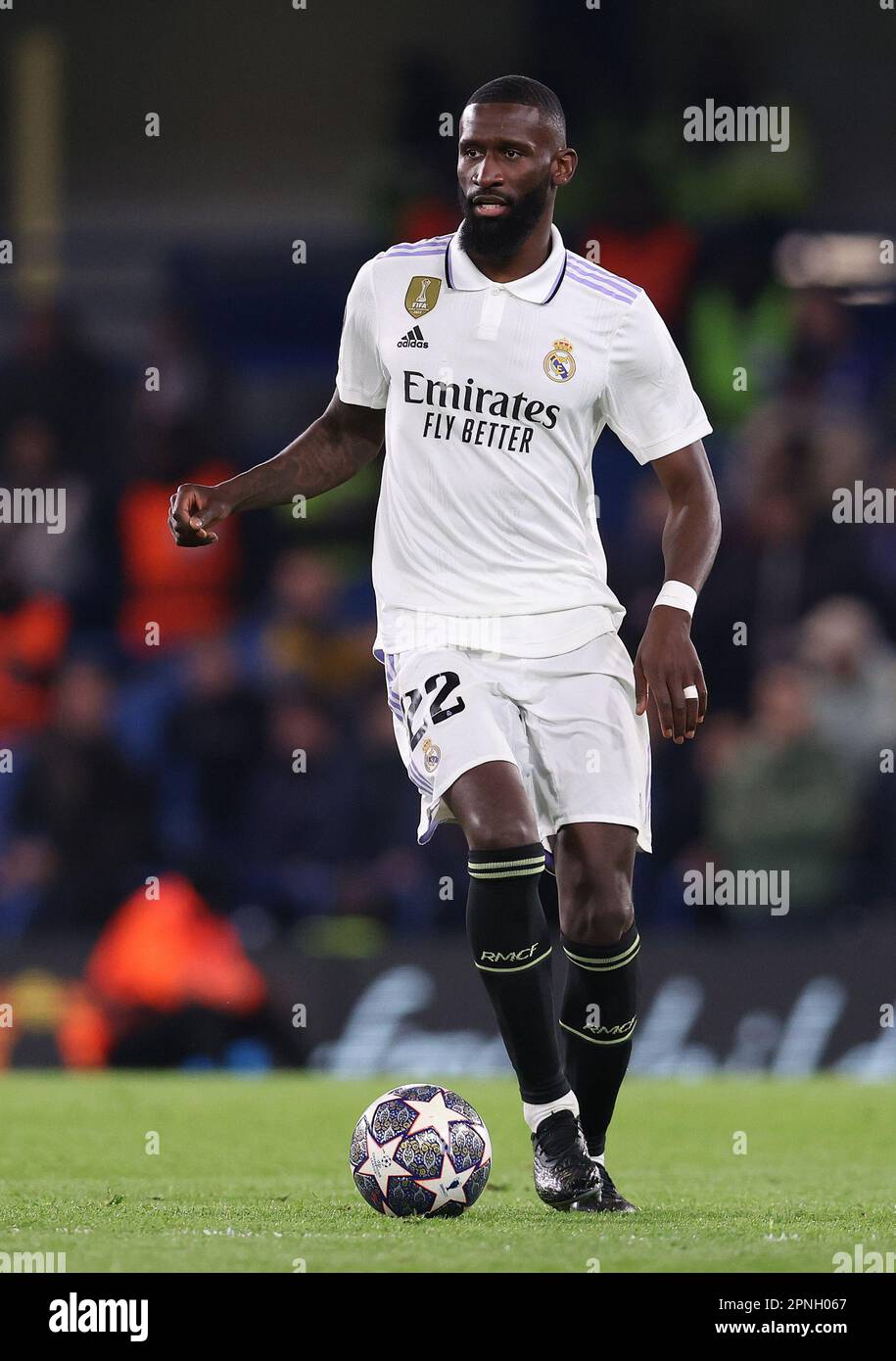 London, UK. 18th Apr, 2023. Antonio Rüdiger of Real Madrid during the ...
