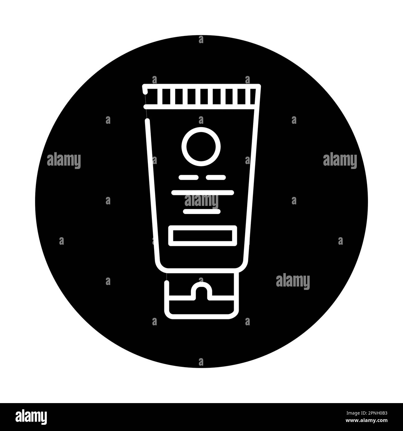 Cream color line icon. Cosmetic product. Pictogram for web page, mobile ...