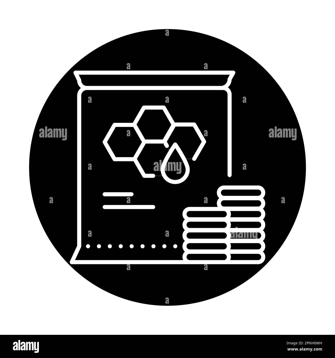 Wax discs bees extra color line icon. Cosmetic product. Pictogram for web page, mobile app, promo. Stock Vector