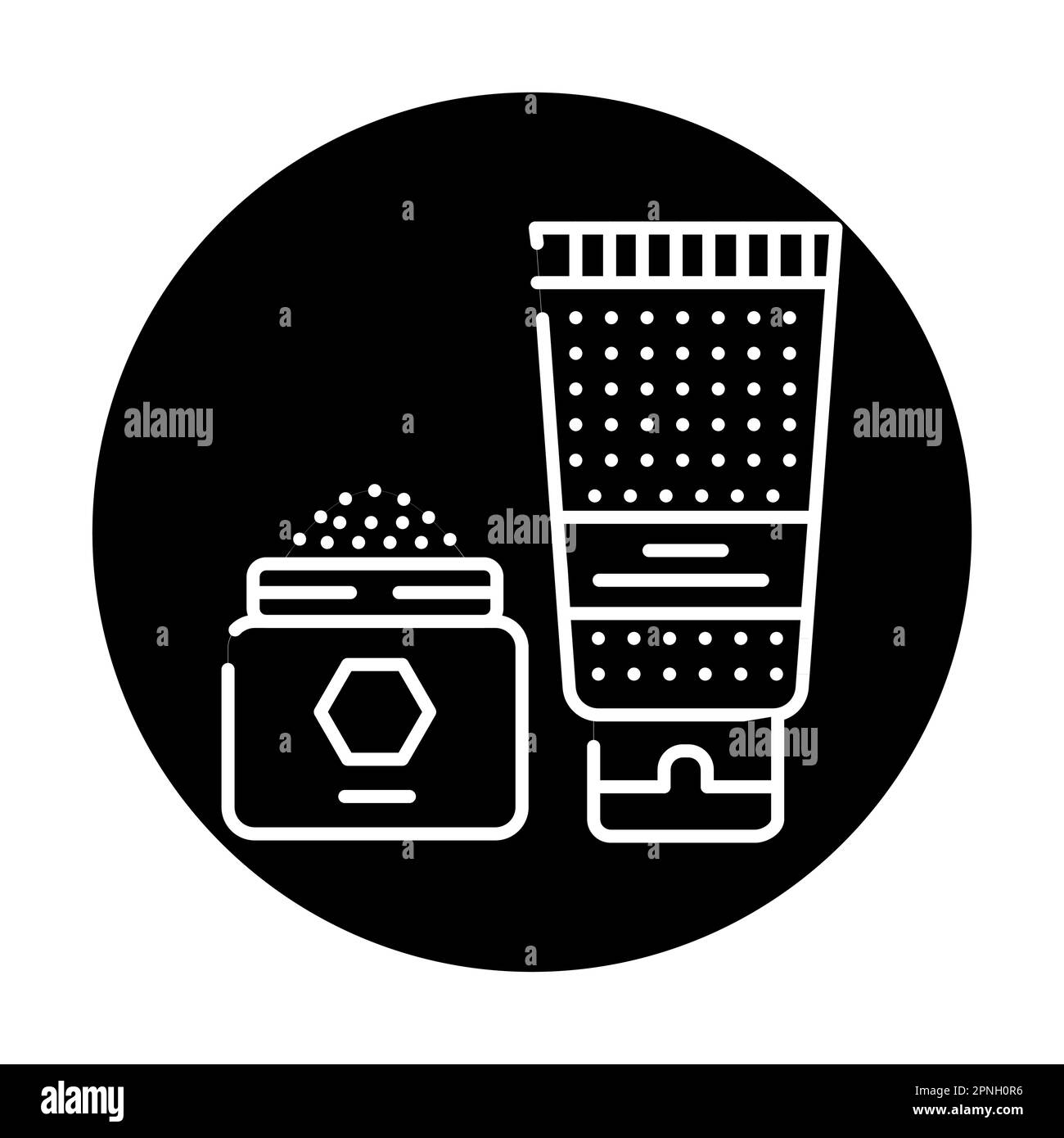 Peeling and scrub color line icon. Cosmetic product. Pictogram for web ...