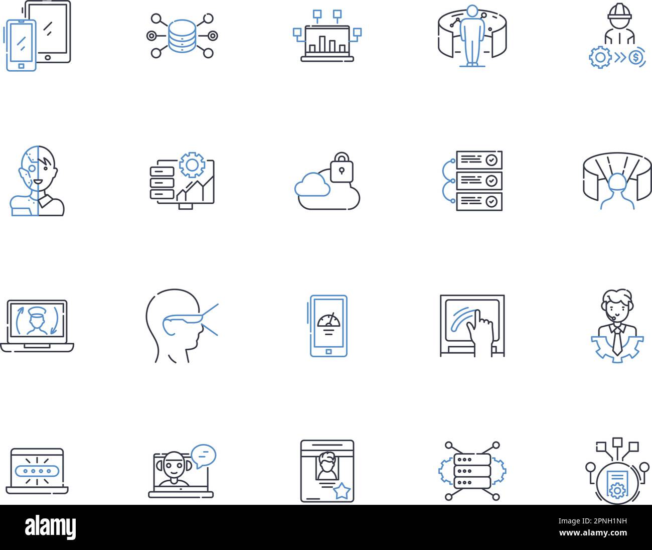 Standardization line icons collection. Conformity, Uniformity, Consistency, Quality, Precision, Methodology, Streamlining vector and linear Stock Vector