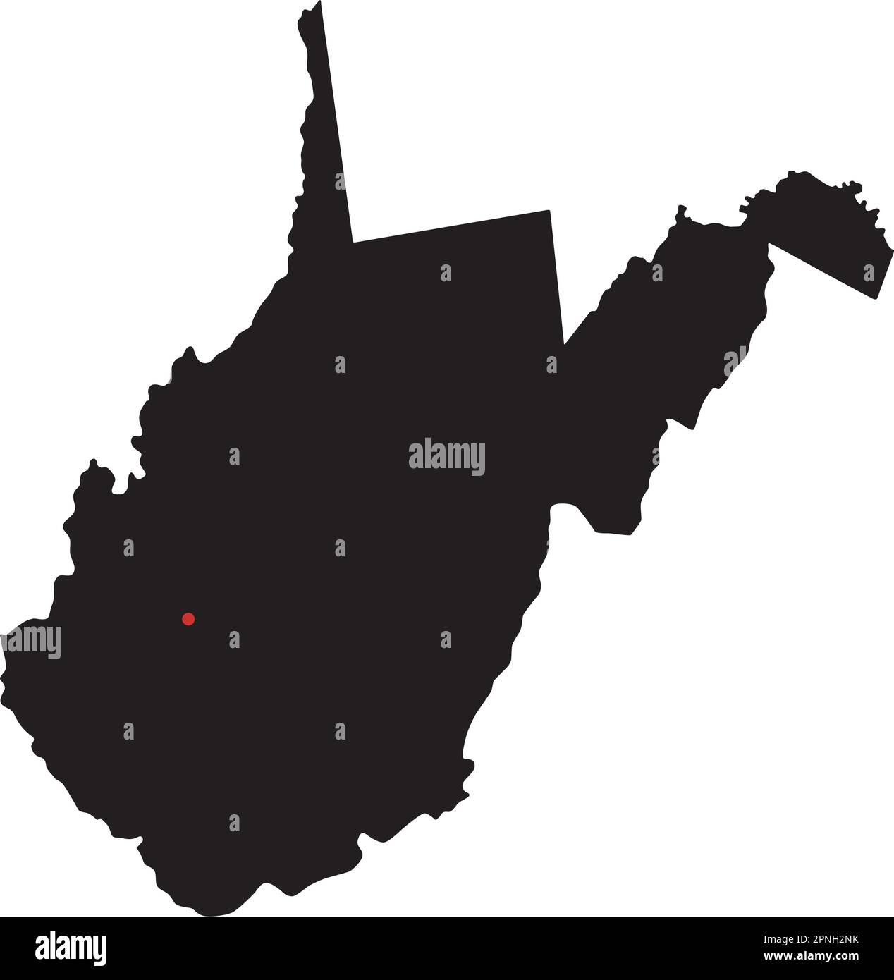 Highly Detailed West Virginia Silhouette map Stock Vector Image & Art ...