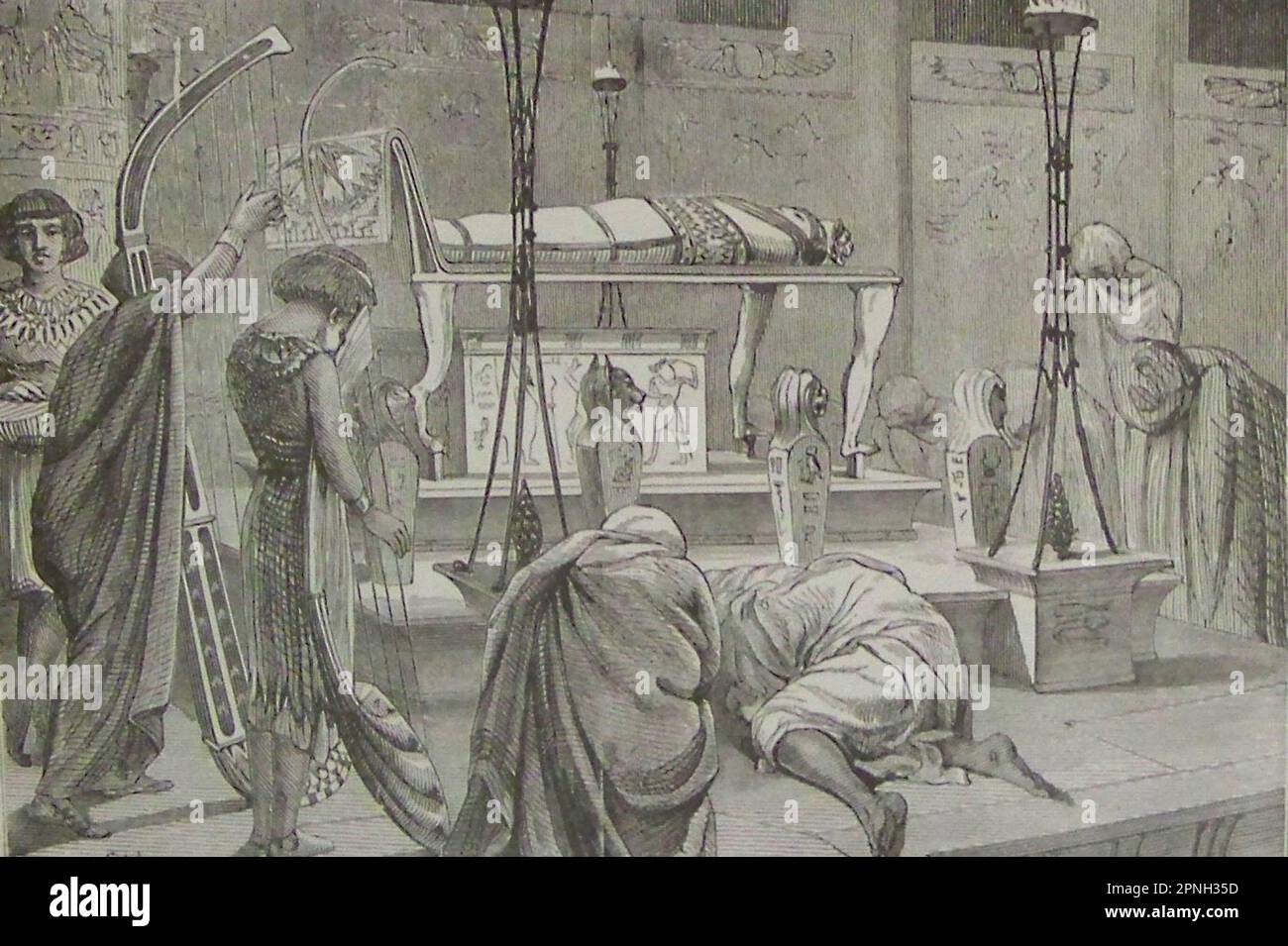 Burying the Body of Joseph (illustration from the 1890 Holman Bible