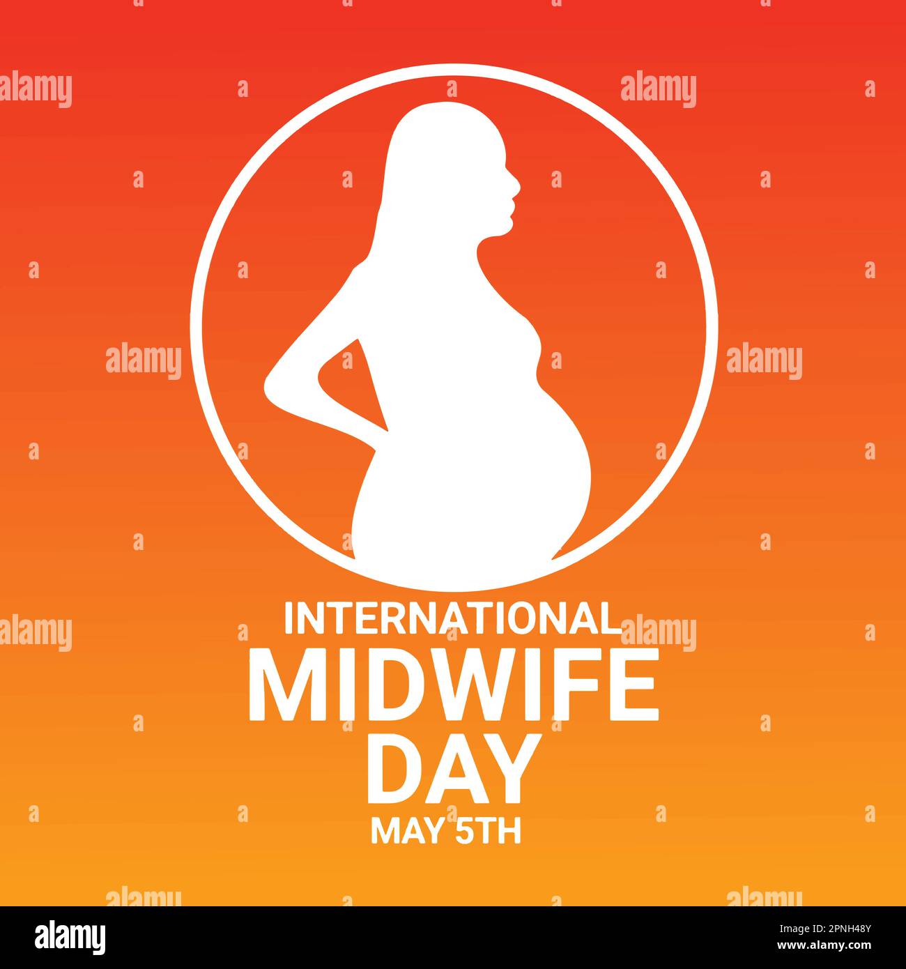 International Midwife Day. May 5Th. Vector illustration. Template for