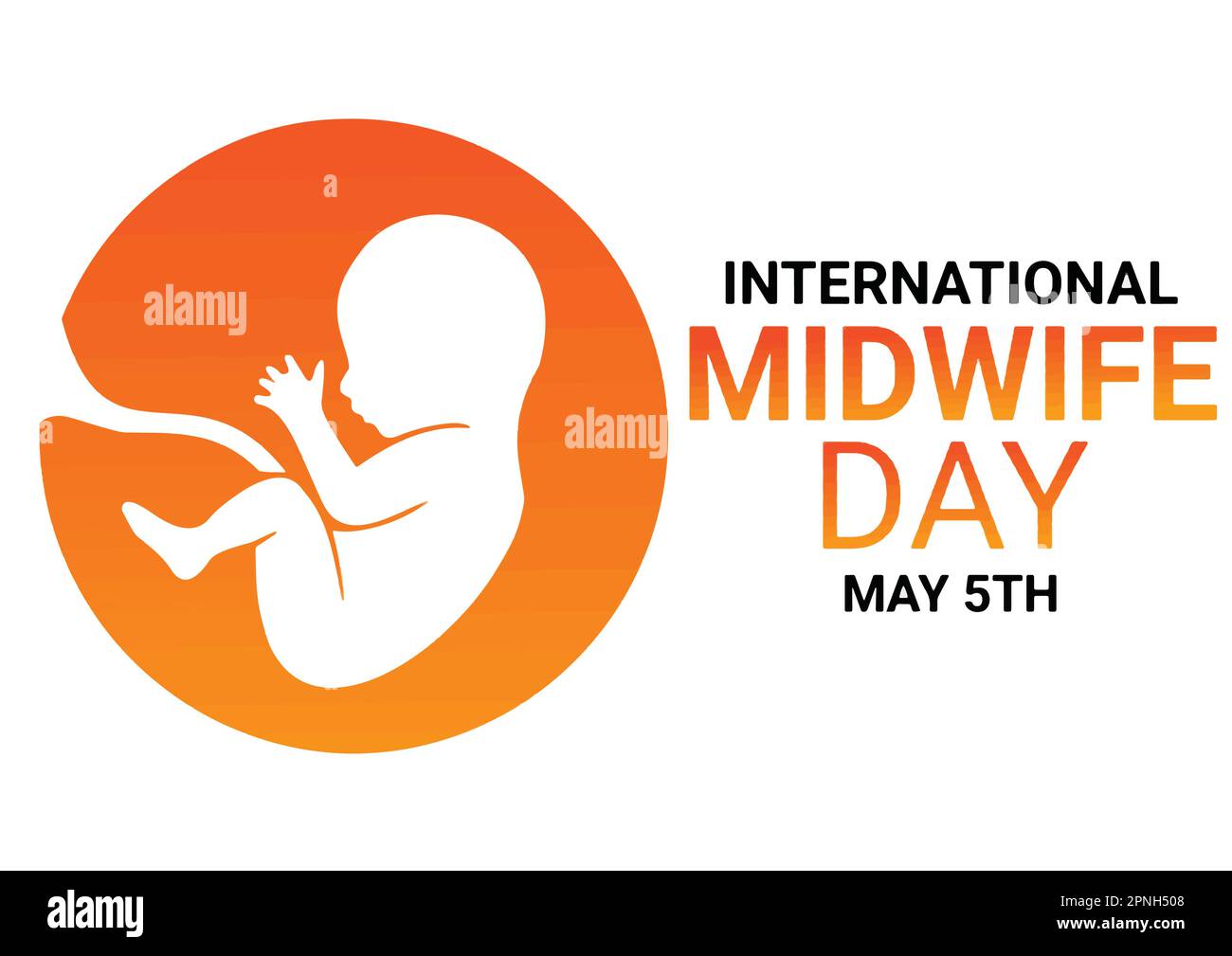 International Midwife Day. May 5Th. Vector illustration. Design for banner, poster or print. Stock Vector