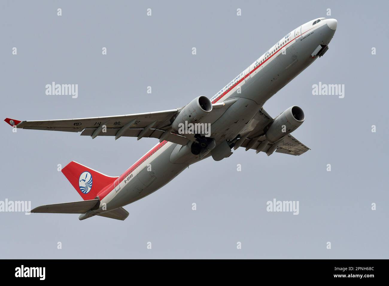 Fiumicino, Lazio. 18th Apr, 2023. Airbus A330-300 Sichuan Airlines .Aircraft to Fiumicino airport. Fiumicino (Italy), April 18th, 2023. Photographer01 Credit: Independent Photo Agency/Alamy Live News Stock Photo