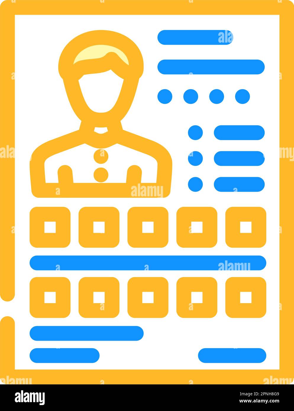 mugshot profile criminal color icon vector illustration Stock Vector