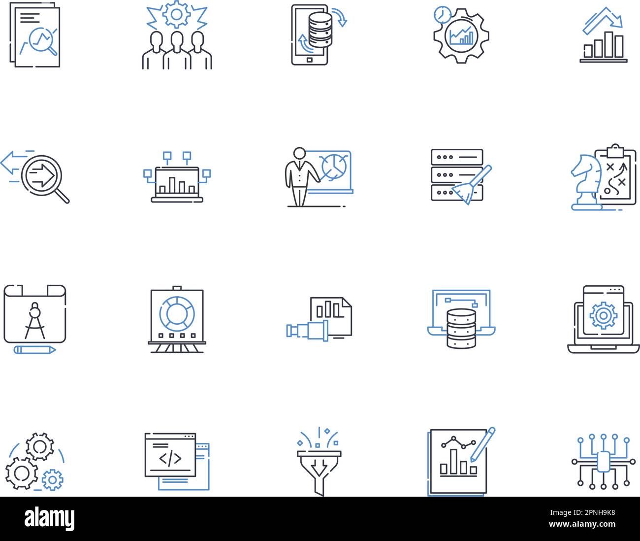 Visual Language line icons collection. Communication, Design, Symbols ...