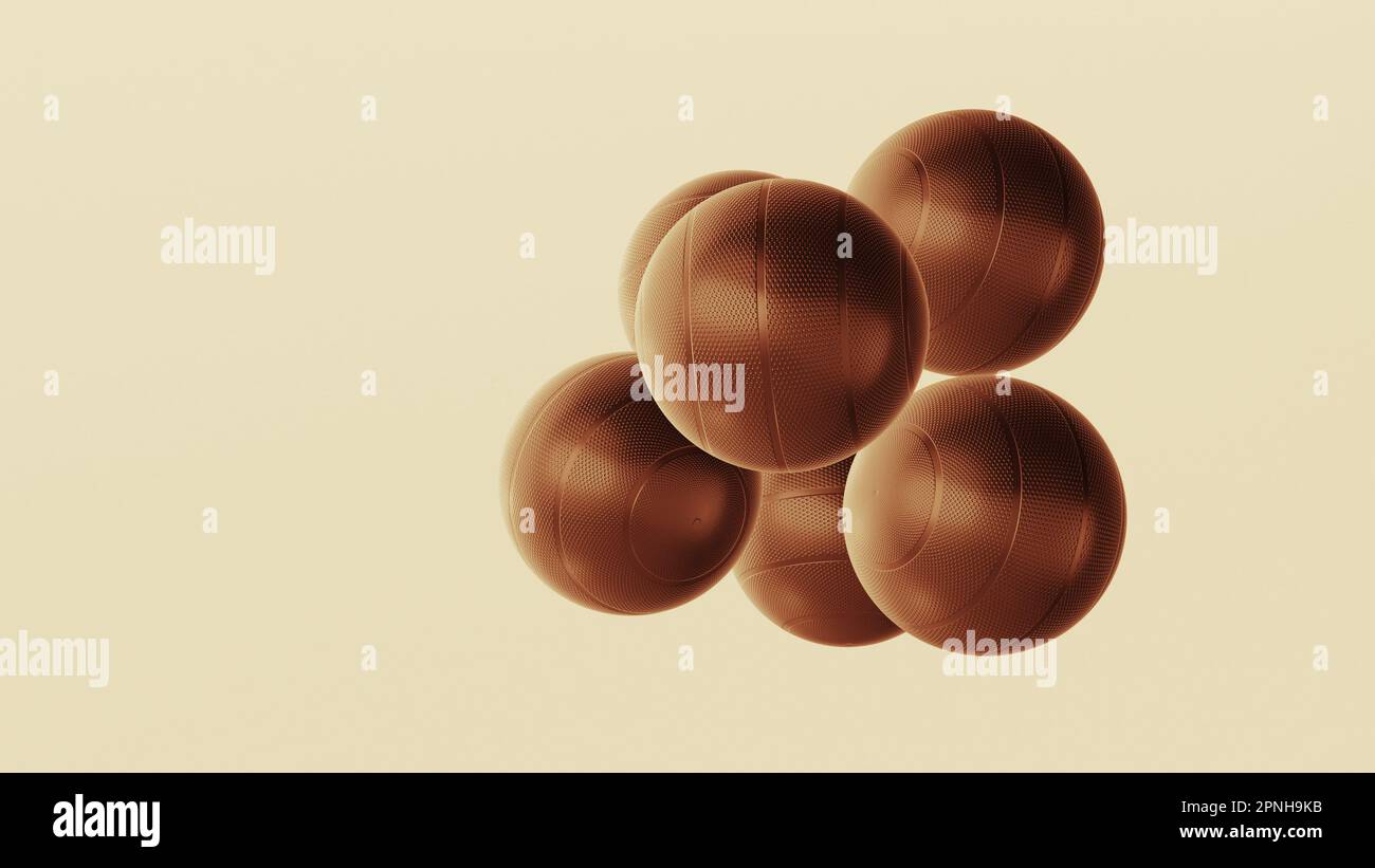 Modern geometrical background with spheres Stock Photo