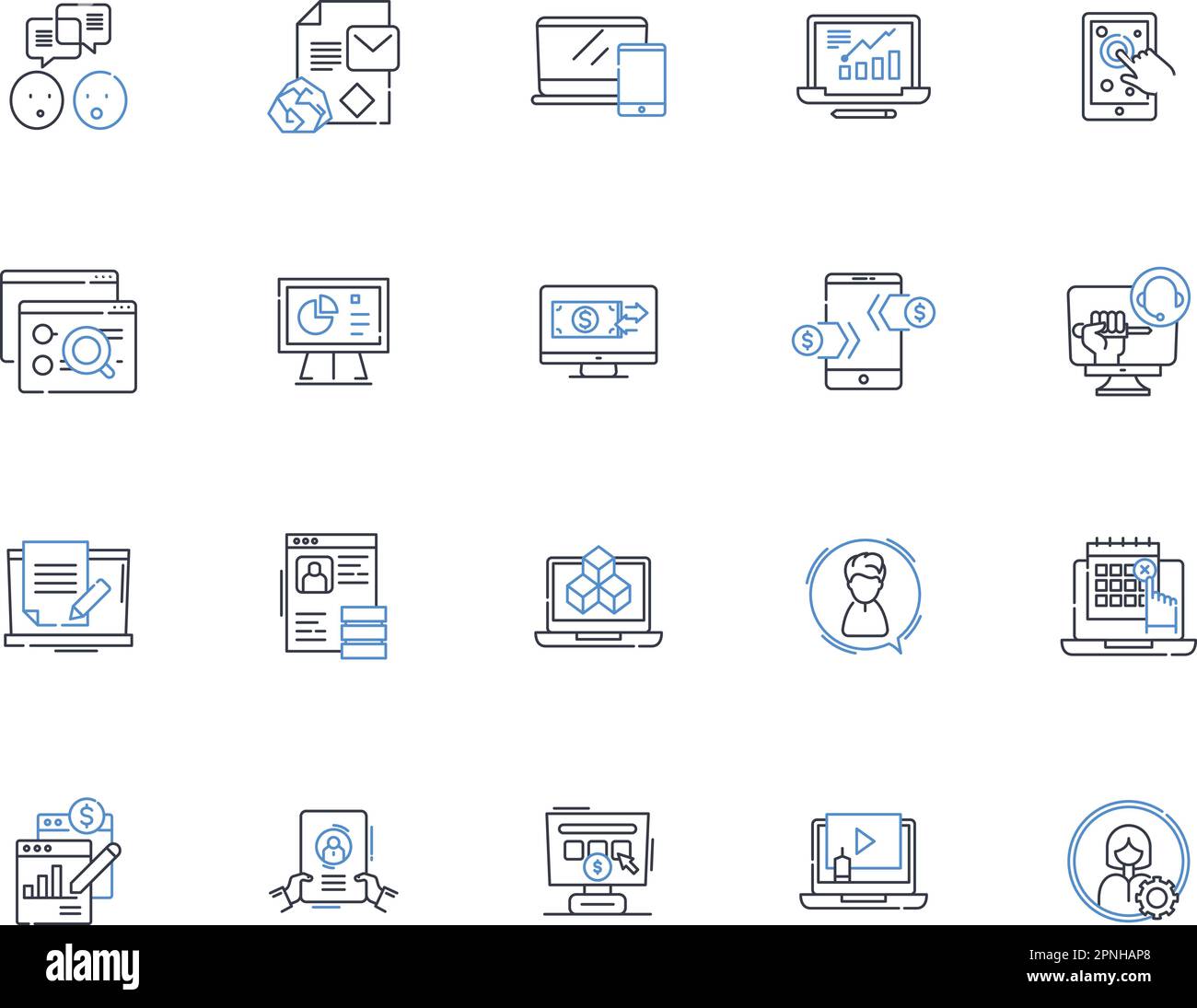 Details line icons collection. Intricacies, Particulars, Features, Nuances, Elaboration, Peculiarities, Fine points vector and linear illustration Stock Vector