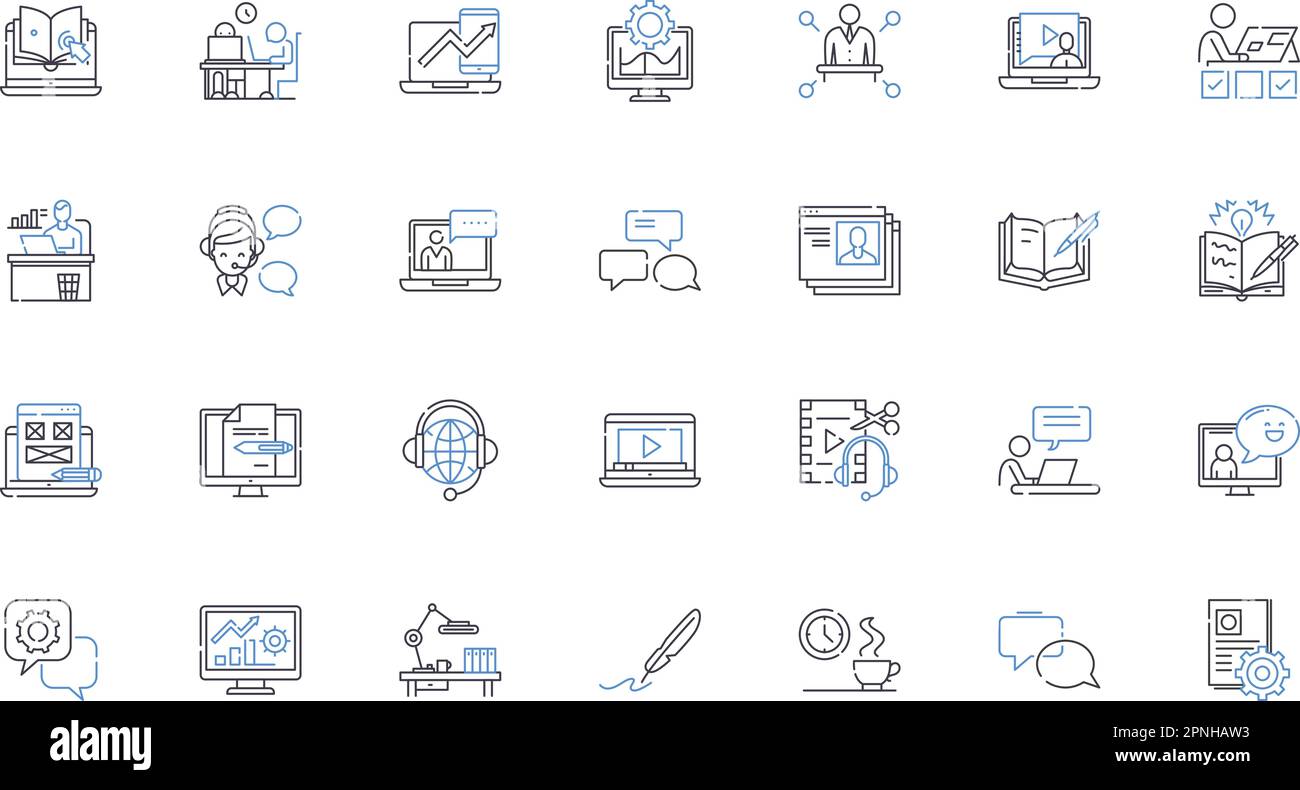 Organizational system line icons collection. Efficiency, Order ...