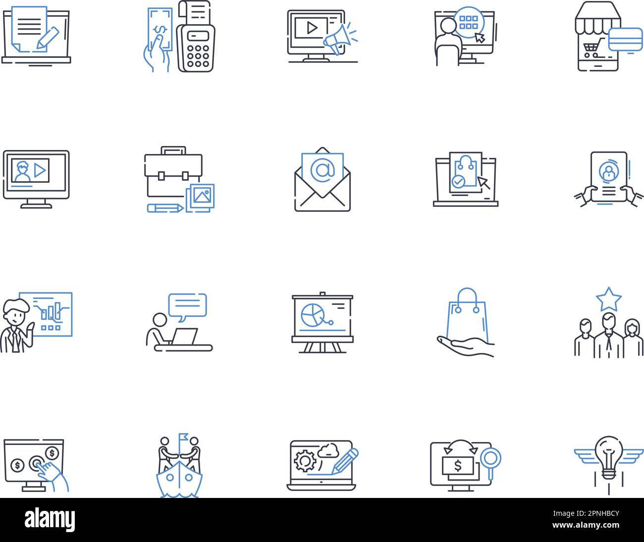 Beginning venture line icons collection. Start-up, Entrepreneurship, Launch, Innovation, Genesis, Inception, Initiation vector and linear illustration Stock Vector