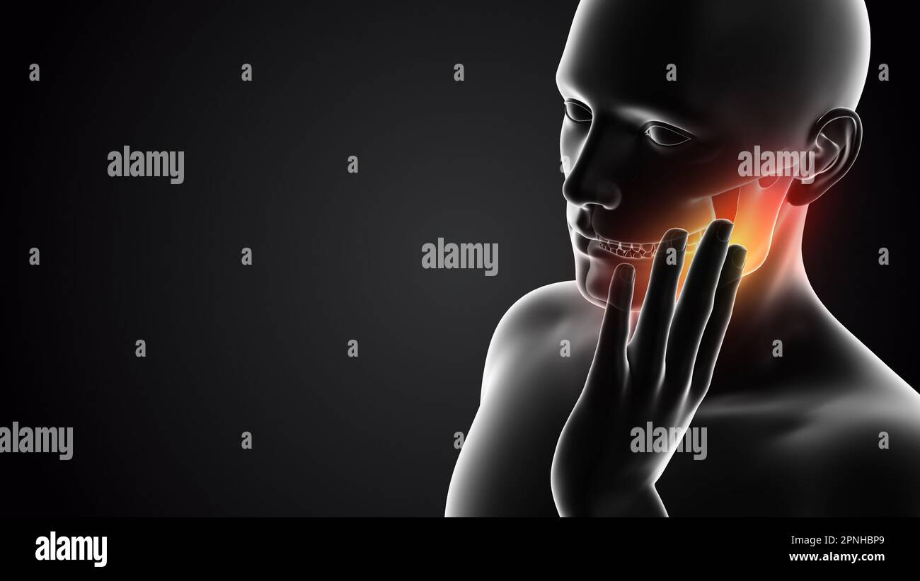 Human having pain in Jaw Stock Photo Alamy
