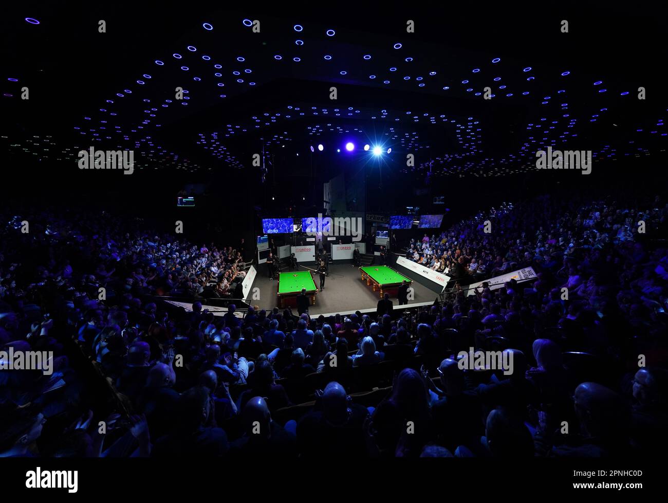 Action inside the Crucible Theatre during day five of the Cazoo World ...