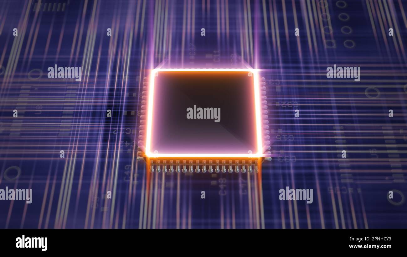 Graphic board micro chip processor abstract Stock Photo - Alamy